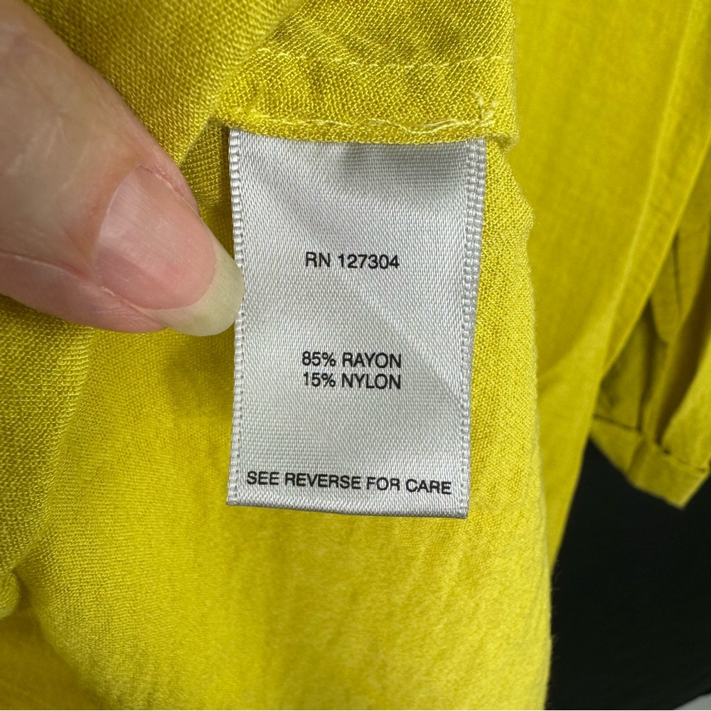 John Mark Mustard Yellow Solid Color Button Down … - image 4